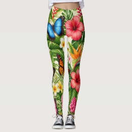 Tropisches Schmetterlingsmuster Leggings