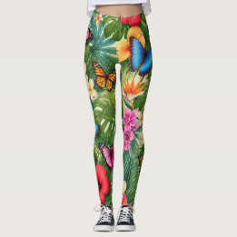 Tropisches Schmetterlingsmuster Leggings