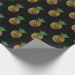 Tropisches Schwarzes Gold von Ananas Geschenkpapier