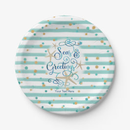 Tropisches SEAsons Greetings-Party Pappteller