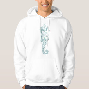 Tropisches Seepferd (Horsefish) - Blau Hoodie