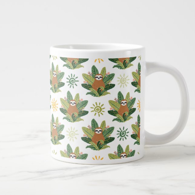 Tropisches Slotmuster Jumbo-Tasse (Rechts)