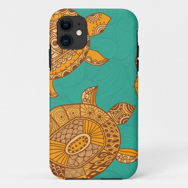 Tropisches Sommer-Meeresschildkröten iPhone 5 5S Case-Mate iPhone Hülle (Rückseite)