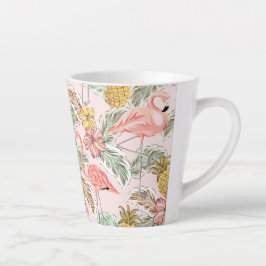 Tropisches Sommerblumendesign Milchtasse