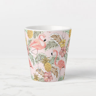 Tropisches Sommerblumendesign Milchtasse