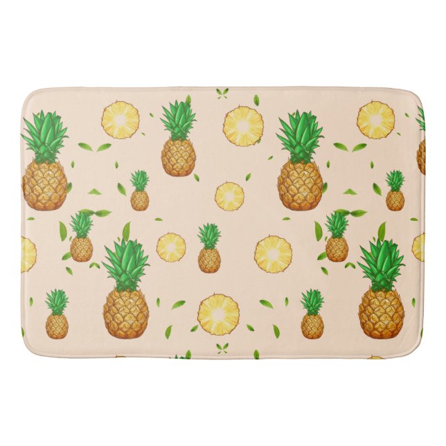 TROPISCHES SOMMERFRÜCHTE Ananas Slice Muster Badematte (Vorderseite)