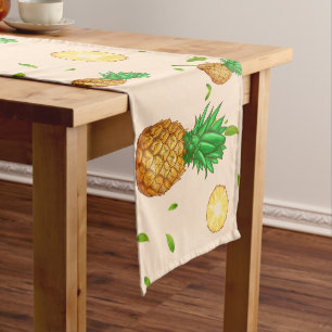 TROPISCHES SOMMERFRÜCHTE Ananas Slice Muster Kurzer Tischläufer