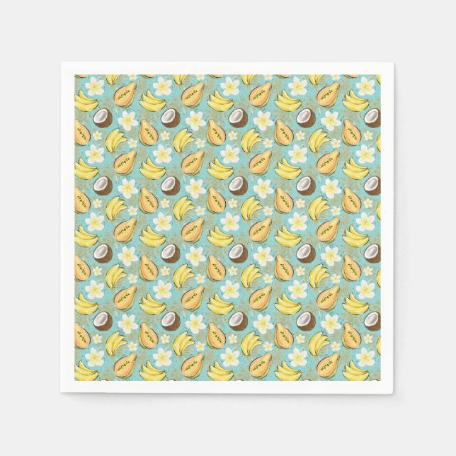 Tropisches Sommerkulstmuster Serviette (Vorderseite)