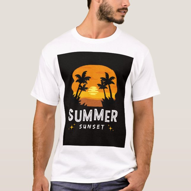 Tropisches Sommersonnendesign - Retro Beach Vibes T-Shirt (Vorderseite)