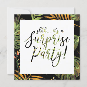 Tropisches Sommerüberraschendes Party Hochzeit Jah Einladung