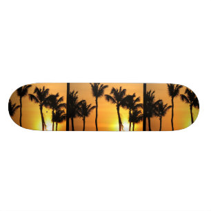 Tropisches Sonnenuntergang-Skateboard Skateboard