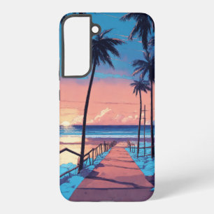 Tropisches Sonnenuntergangsglück Samsung Galaxy Hülle