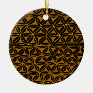 Tropisches Stammesdesign Südsee-Tapa Keramik Ornament