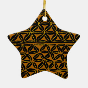 Tropisches Stammesdesign Südsee-Tapa Keramik Ornament