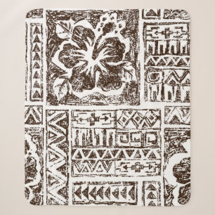 Tropisches Stammkunstmuster indigener hawaiianisch Sherpadecke