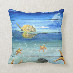 Tropisches StarfishThrow Kissen 16" x 16"