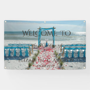 Tropisches Strand Arbor Hochzeitsbanner Banner