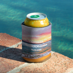 Tropisches Strand-Küsten-Ziel Sommerhochzeit Dosenkühler
