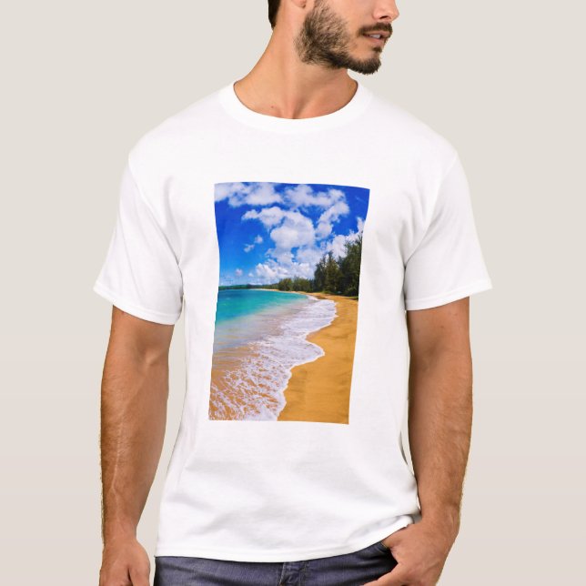 Tropisches Strandparadies, Hawaii T-Shirt (Vorderseite)