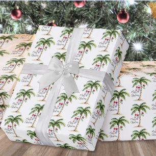 Tropisches Strandweihnachten Geschenkpapier