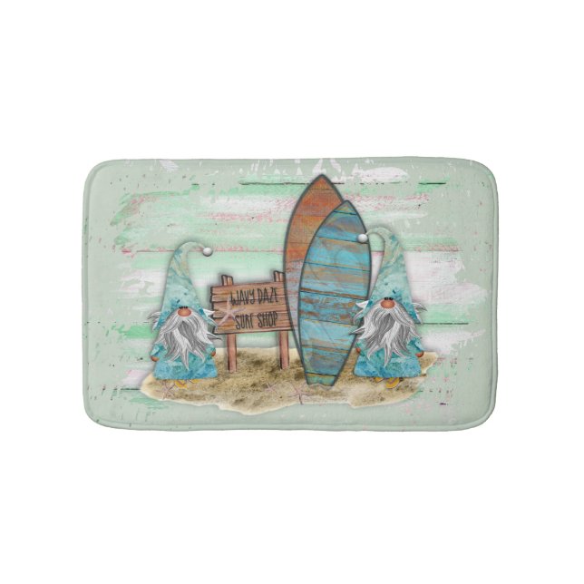 Tropisches Surfen Wasserfarbenstrand Badematte (Vorderseite)
