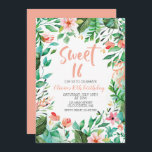 Tropisches Süß 16 Aloha Luau Geburtstagsfeier Einl Einladung<br><div class="desc">Grafik von DeniseAnneGraphics.etsy.com Aloha Sweet 16 Birthday. Schöne tropische Blumen 16. Geburtstag einladen.</div>