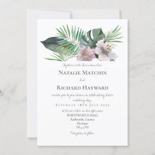 Tropisches Thema  Einladung