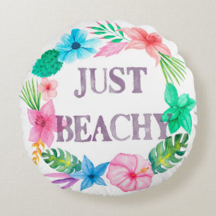 Tropisches Themenkissen für Beach House Florida Zu Rundes Kissen