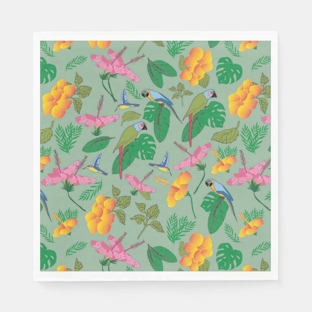 Tropisches Themenpapier Napkin Serviette (Vorderseite)