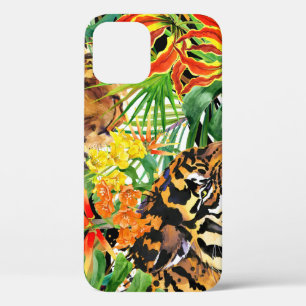 Tropisches Tiger-Watercolor-Dschungelmuster Case-Mate iPhone Hülle