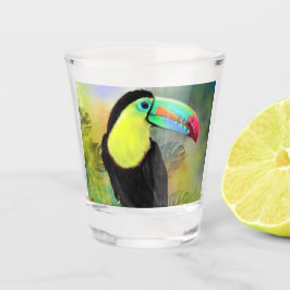 Tropisches Toco Toucan Shot Glass Schnapsglas