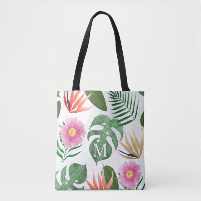 Tropisches Totbeutel für Monogramm Tasche (Vorderseite)
