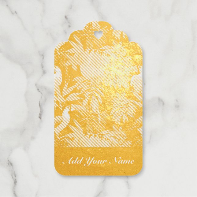 Tropisches Toucan-Muster Geschenkanhänger (Vorderseite)