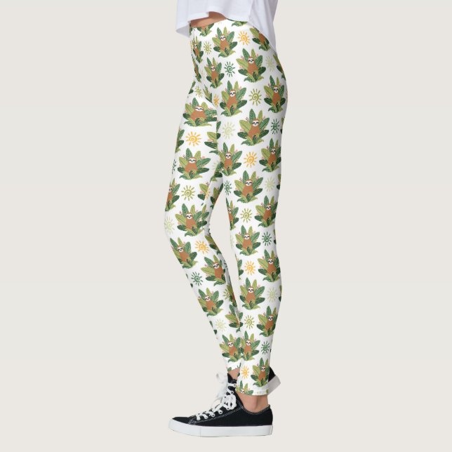 Tropisches Trägheits-Muster Leggings (Links)