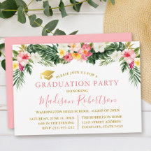 Tropisches tropisches Party Pink Gold Grad