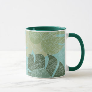 Tropisches verblaßtes Blätter Tasse