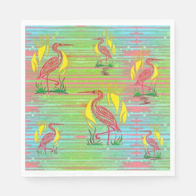 Tropisches Vogelpapier Napkin Serviette (Vorderseite)
