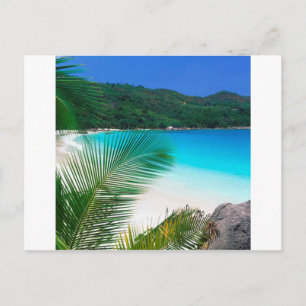 Tropisches Wasser auf den Seychellen Postkarte