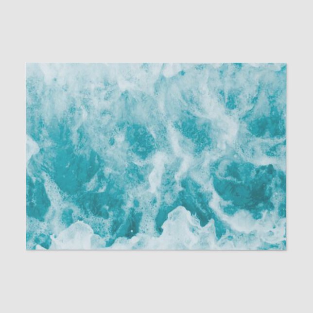 Tropisches Wasser-blaues Seidenpapier (Vorderseite)