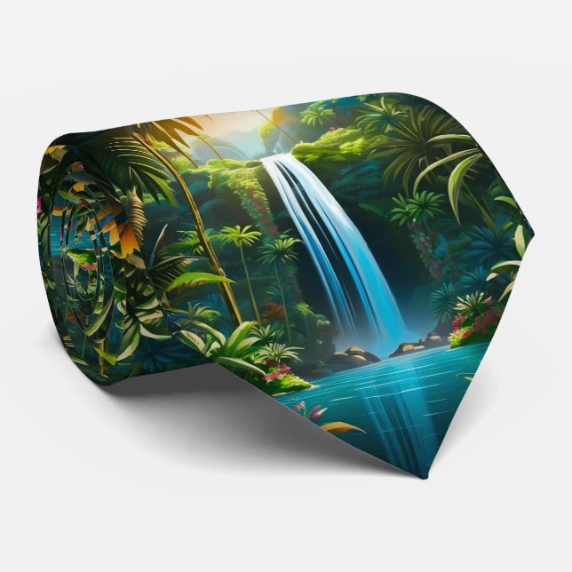 Tropisches Wasser Krawatte (Gerollt)