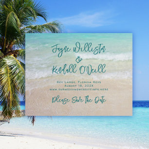Tropisches Wasser Moderne Save the Date Hochzeitsk