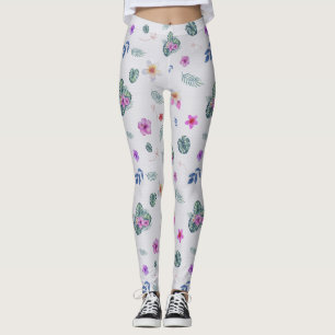tropisches Wasserfarbenmuster Leggings