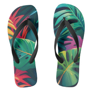Tropisches Wasserfarbenparadies Flip Flops