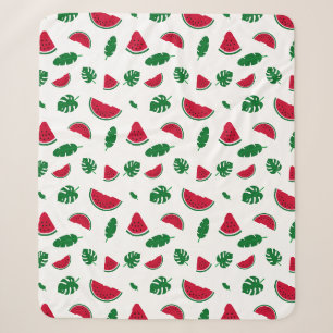Tropisches Wassermelonen-Sommer-Nahtloses Muster Sherpadecke