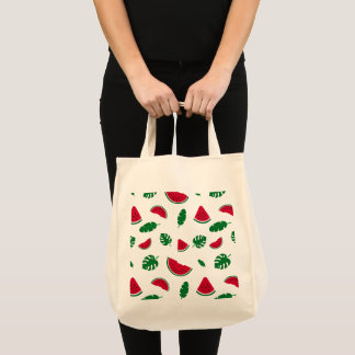 Tropisches Wassermelonen-Sommer-Nahtloses Muster Tragetasche