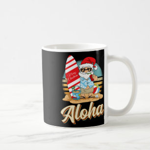 Tropisches Weihnachten Aloha Santa Weihnachten im Kaffeetasse