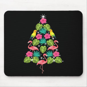 Tropisches Weihnachten Hawaiianischer Flamingo Xma Mousepad