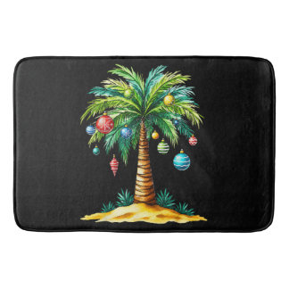 Tropisches Weihnachten Hawaiianischer Santa Xmas L Badematte