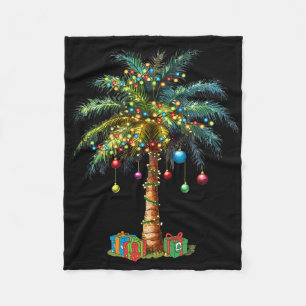 Tropisches Weihnachten Hawaiianischer Santa Xmas L Fleecedecke