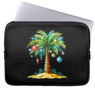 Tropisches Weihnachten Hawaiianischer Santa Xmas L Laptopschutzhülle